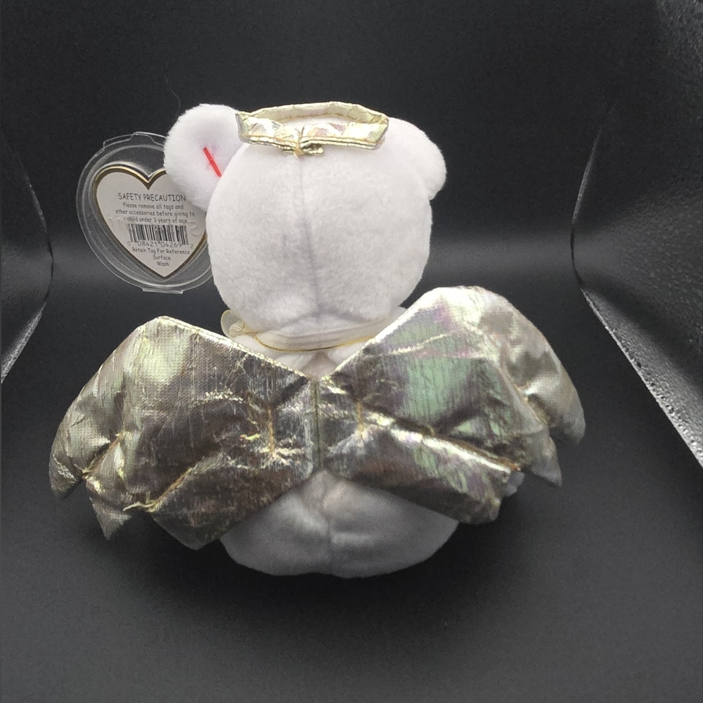 Ty Beanie Baby Angel Bear with Silver Wings - Picture 2 of 4